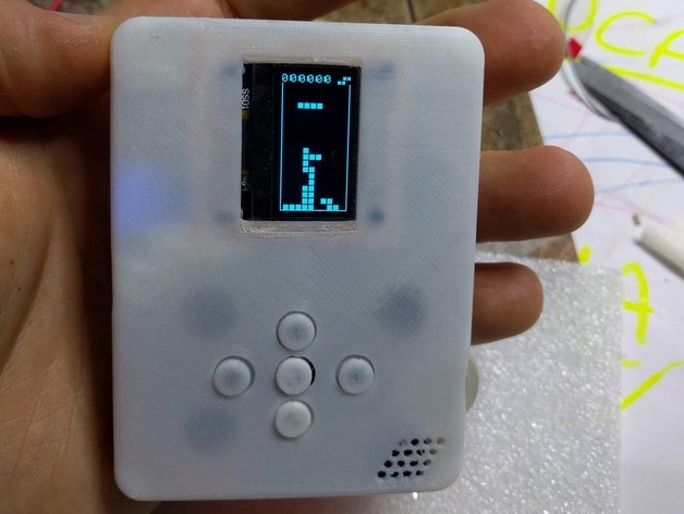 tetris gioco retrò arduino caso arcade il pulsante fai da te l'elettronica retrogaming 3D print model - Mito3D