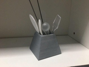 utensils cup beh&auml lter gef&auml &szlig 3d print model - Mito3D