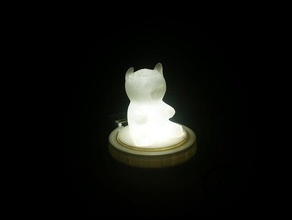 model stand light c47 lamp led piggy skull usb 3d print model - Mito3D