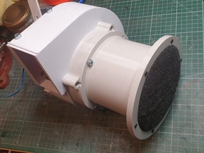 radial fan carbon filter mount 3d print model - Mito3D