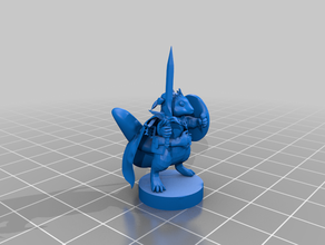 squirrelfolk druidess colibrí shortsword dungeons dragons 3d print model - Mito3D