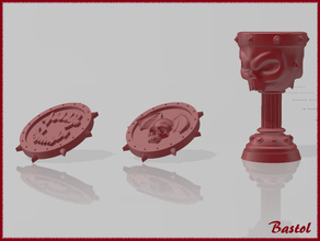 blood bowl vampire tokens bloodbowl fantasy football miniature token 3d print model - Mito3D