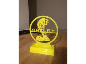 shelby cobra stand düzenlenmiş ford mustang logo 3d print model - Mito3D