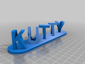 kutty aj red med kundengebundene 3d print model - Mito3D