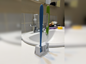 inverted toothbrush stand - more stable 3d print model - Mito3D