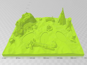 diorama + hex-rippa ist snarlfangs beastgrave camp Lagerfeuer Höhle fantasy der goblin nightvault Landschaft shadespire sigmar Skelette Unterwelten wargames warhammer 3d print model - Mito3D