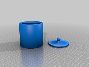 einfache candy jar Deckel 3d print model - Mito3D