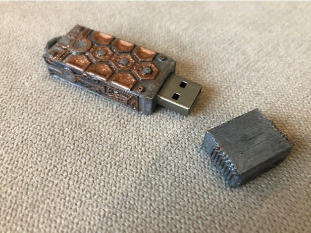 steampunk usb 4mmx12mmx42mm stick kapak flash sürücü flashdrive sahibi gizmo Anahtarlık buhar steampun punk adım stl şey tutucu usd sopa 3D print model - Mito3D