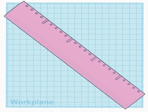 25cm tactile ruler measurement tool centimeters 3d print model - Mito3D