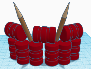 barricade o' barrels mildcat scatter terrain wargame 3d print model - Mito3D