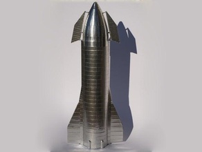 starship mk1 1 144 scale model kit rocket spaceship spacex bfr 3d print model - Mito3D