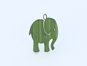 elephant earring earrings easy pendant idealab pendants 3d print model - Mito3D