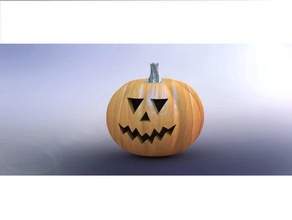 pumpkin carved halloween decoration prop 3d print model - Mito3D