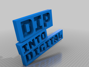 mergulhe digital logo 3d print model - Mito3D