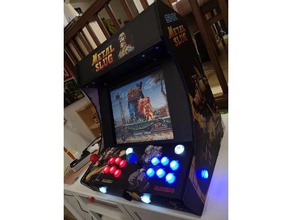 goliom arcade 2 players bartop - lasercut plywood 10 mm 3d print model - Mito3D