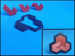 shift & slide hexagon puzzle compecabezas juego pasatiempo puzzles toy 3d print model - Mito3D