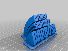 afonso santiago barbosa personalizado 3d print model - Mito3D