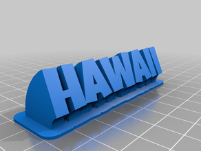 hawaii kundengebundene 3d print model - Mito3D