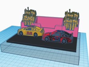 voiture de course porte-carte visite 3d print model - Mito3D