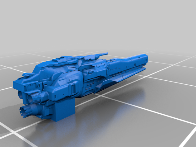 halo fleet battles - anlace class frigate miniature scale ship space 3D print model - Mito3D