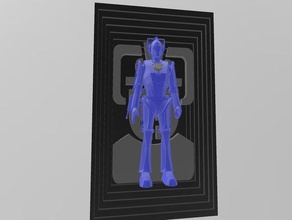 multi-material 3d framed doctor cyberman 3d print model - Mito3D