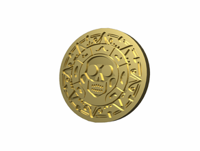 pirate gold coin doubloon 3d print model - Mito3D