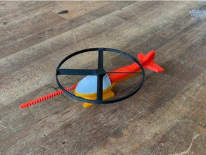 flying helicopter toy new airplane fly gear plane 3d print model - Mito3D