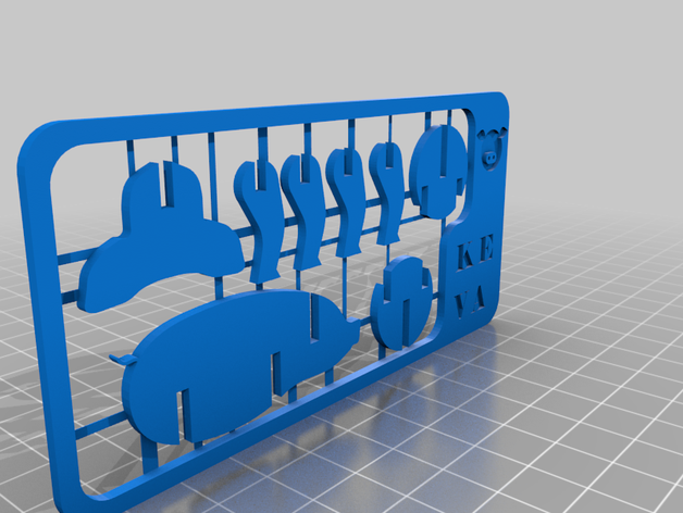 card kit pig puzzle 3D print model - Mito3D