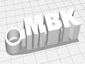 mbk Anahtarlık - portachiavi yaratılış orijinal portachiave 3d print model - Mito3D