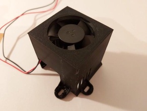 ender 3 - simple fan shroud 40x40x20 silent cooling pro mount 3d print model - Mito3D