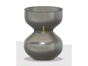sarımsak kum saati vazo 3d print model - Mito3D