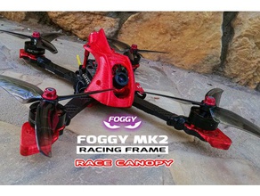 foggy mk2 pod light weight canopy drone foggymk1 foggymk2 design fpv quad quadcopter race 3d print model - Mito3D