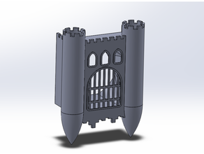 40mm fan cover - castle gateway duct filter shroud 3d print model - Mito3D