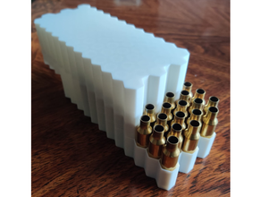 65 creedmoor 308 winchester reloading tray & storage box fits eld-x bullet win 65mm ammo ammunition 3d print model - Mito3D
