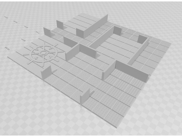 starquest 3d-board space crusade flache Wände juicedcustoms remix 28 Raum tabletop 3D print model - Mito3D