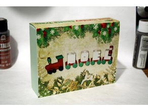 özel noel tatil mum tren durumda Noel 3d print model - Mito3D