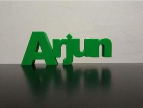 arjun 3d nome nomes o 3d print model - Mito3D