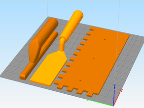 set Kelle Fliesen tile tool 3d print model - Mito3D