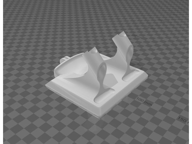 airbrush çift modüler montaj sistemi stand monte edin 3D print model - Mito3D