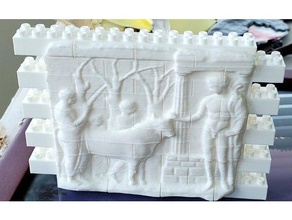 montini hercules-relief lego kompatibel block bouwstenen Steine briques Bausteine hercules lego-kompatibel die Erleichterung roman Skulptur 3d print model - Mito3D