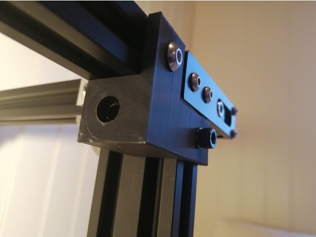 3d printer frame - y axis belt tensioner corner support bracket 2020 extrusion mount 2040 parts aluminium profile mounts ender ender5 3 5 mounting 3D print model - Mito3D
