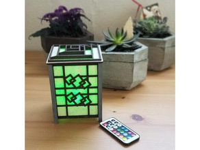 diverse creatività del shoji lampada da tavolo La stampa 3d casa fatto in arredamento per la led rgb 3d print model - Mito3D