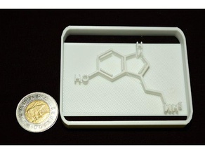 serotonin cookie cutter cookiecutter molecule 3d print model - Mito3D