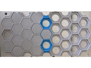 hex quest 3x1 connector interlocking tiles 3d print model - Mito3D