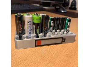 vide du support de pile aaa aa la batterie le titulaire stand 3d print model - Mito3D