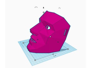 low poly mask v2 fixed straps 3d print model - Mito3D