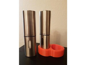 stand rubicson salt & pepper grinders bracket food kitchen seasoning taste 3d print model - Mito3D