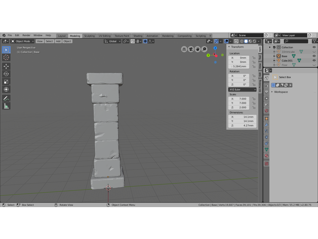 Stein, pilar reaper bones Topper 3D print model - Mito3D