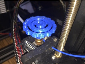 creality ender 3 extruder knob - spiral 3d print model - Mito3D