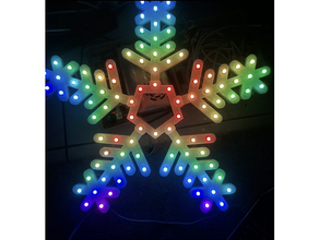 5 spoke 100 pixel snowflake christmas pixels 3d print model - Mito3D